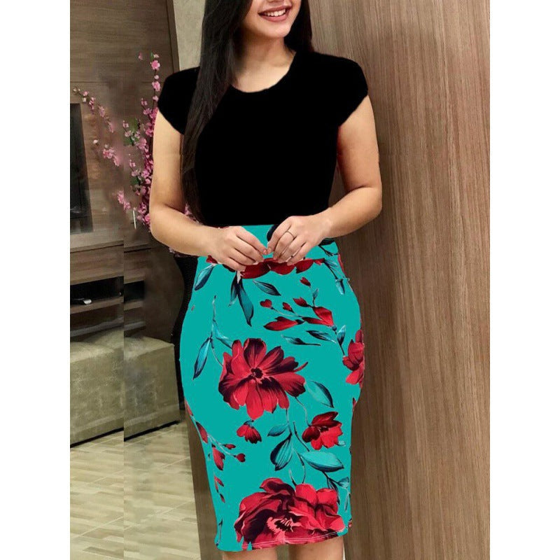 Damen Wickelkleid Streifenmuster Taillengürtel