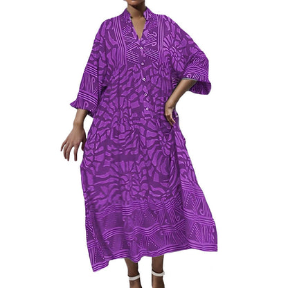 Damen Kaftan Kleid Muster Eveloria