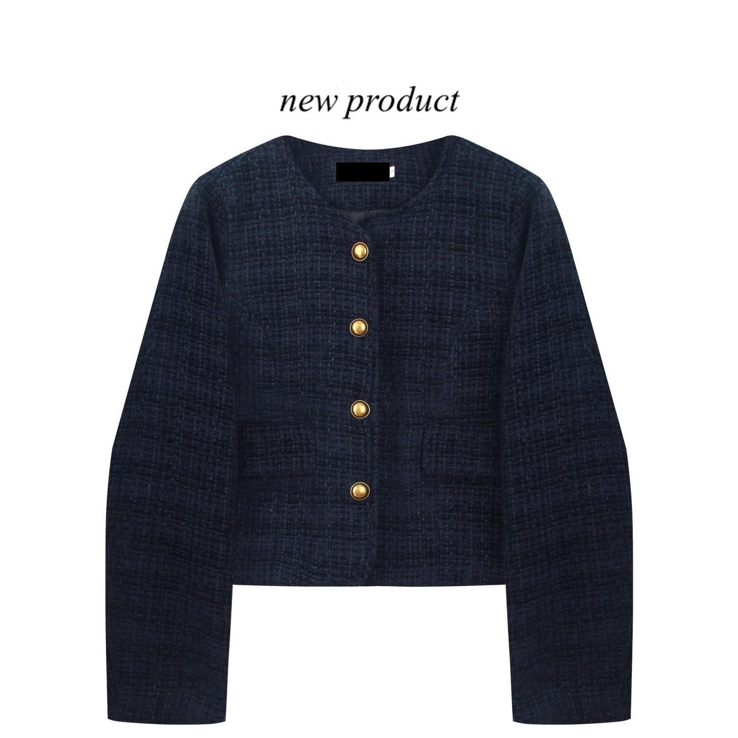 Damen Cropped Blazer Golden Knöpfe Eveloria - Eveloria