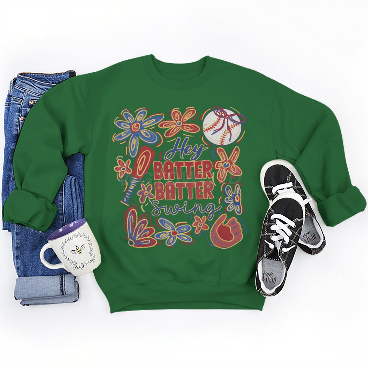 Damen Sweatshirt Baseball-Motiv Lässiger Schnitt Grau Eveloria