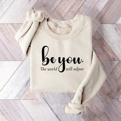 Damen Sweatshirt Inspirierendes Motiv Baumwolle Grau