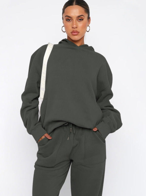 Damen Oversized Hoodie Jogger Set - Norvielle
