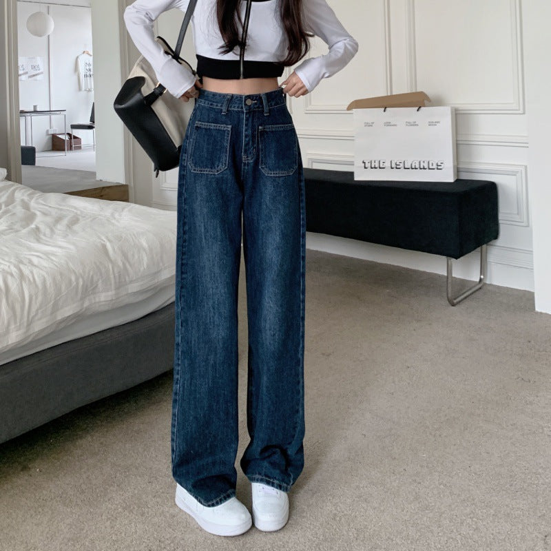 Damen High-Waist Jeans Weit Eveloria