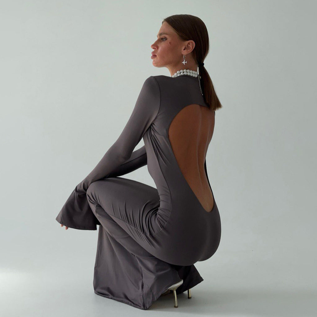 Damen Abendkleid Langärmlig Figurbetont Eveloria