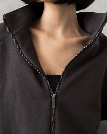 Damen Sportjacke und Hose Kontrastdetails Eveloria