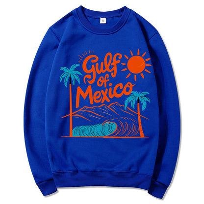 Damen Sweatshirt Maritimes Grafikdesign Lässiger Schnitt Grau