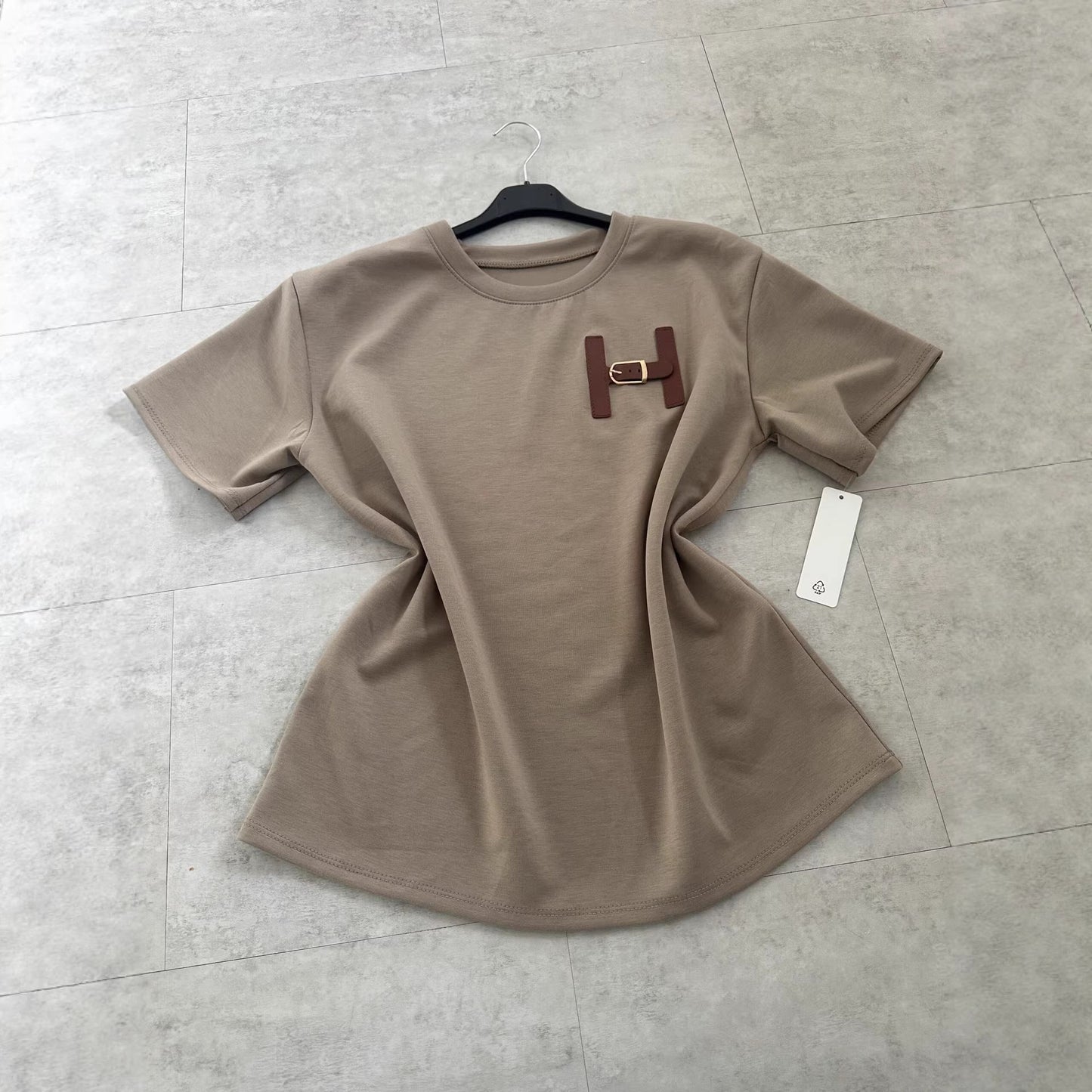 Damen T-Shirt Lässiger Schnitt Weiß