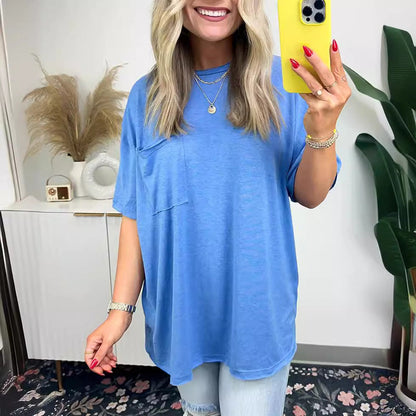 Damen Oversized T-Shirt mit Tasche Eveloria