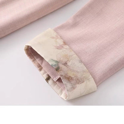 Damen Blazerjacke Florales Innenfutter Eveloria