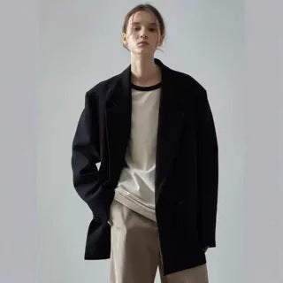 Damen Oversize Blazer Klassischer Stil Eveloria