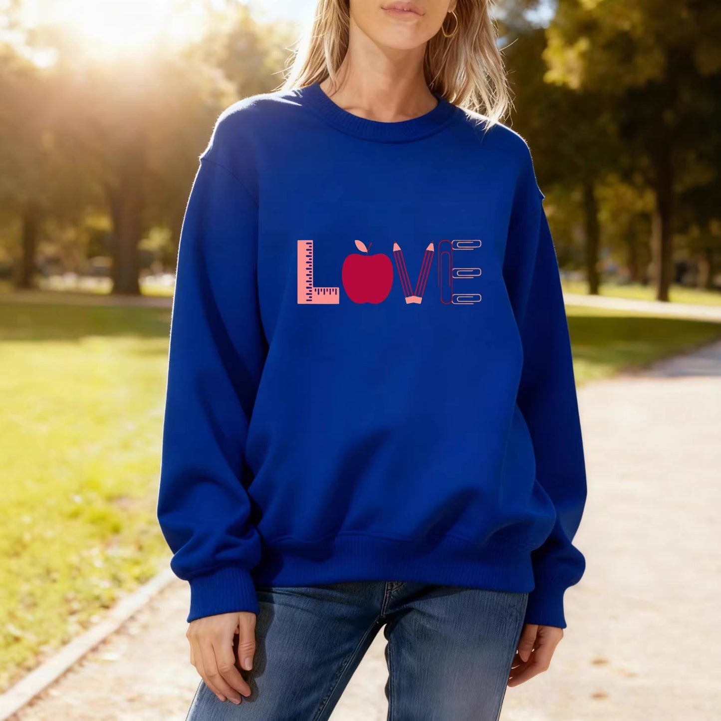 Damen Sweatshirt Love-Motiv Eveloria