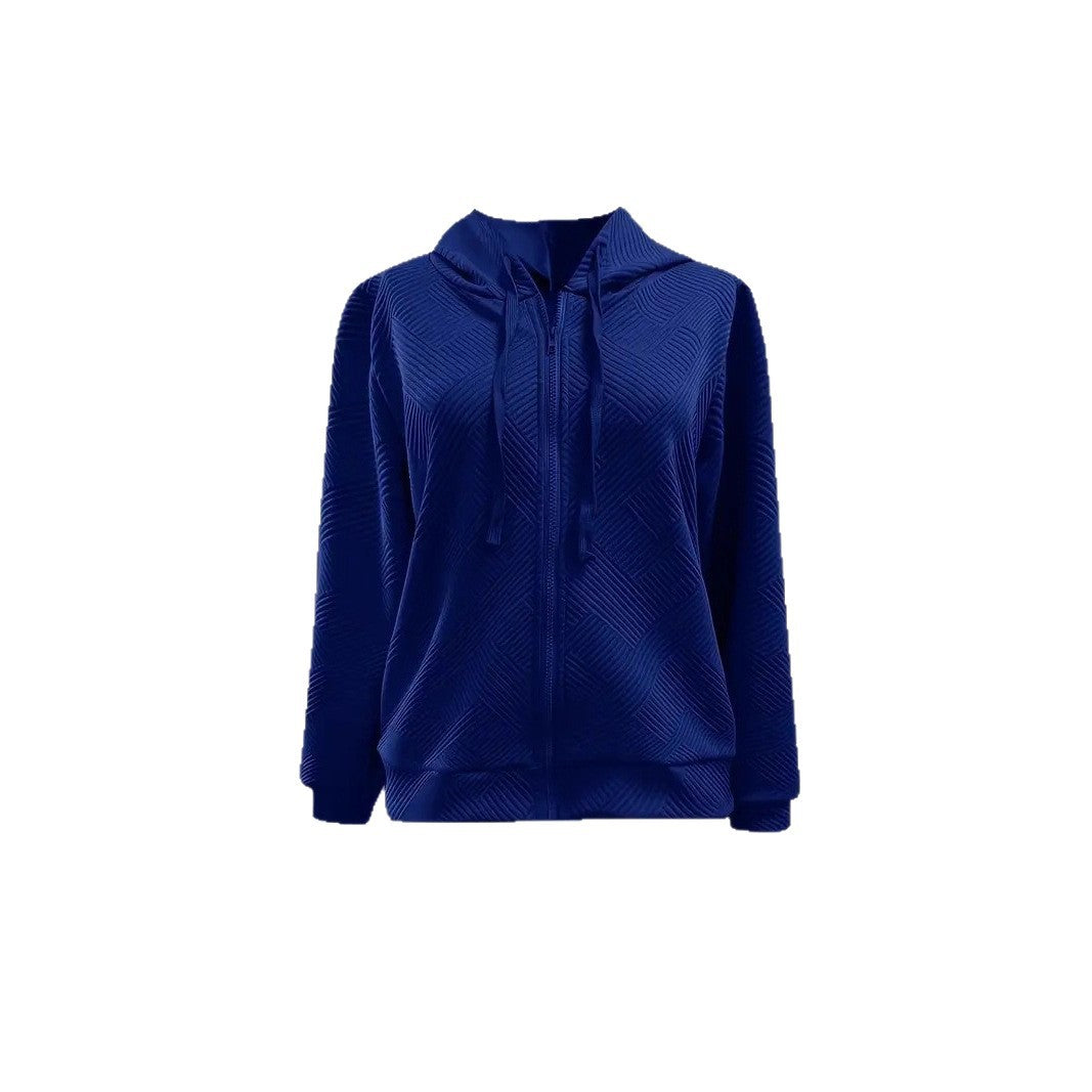 Damen Kapuzenjacke Sportlich Strukturiert Mehrere Taschen
