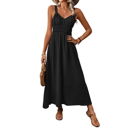Damen Maxikleid Elastisch Verstellbare Träger Eveloria