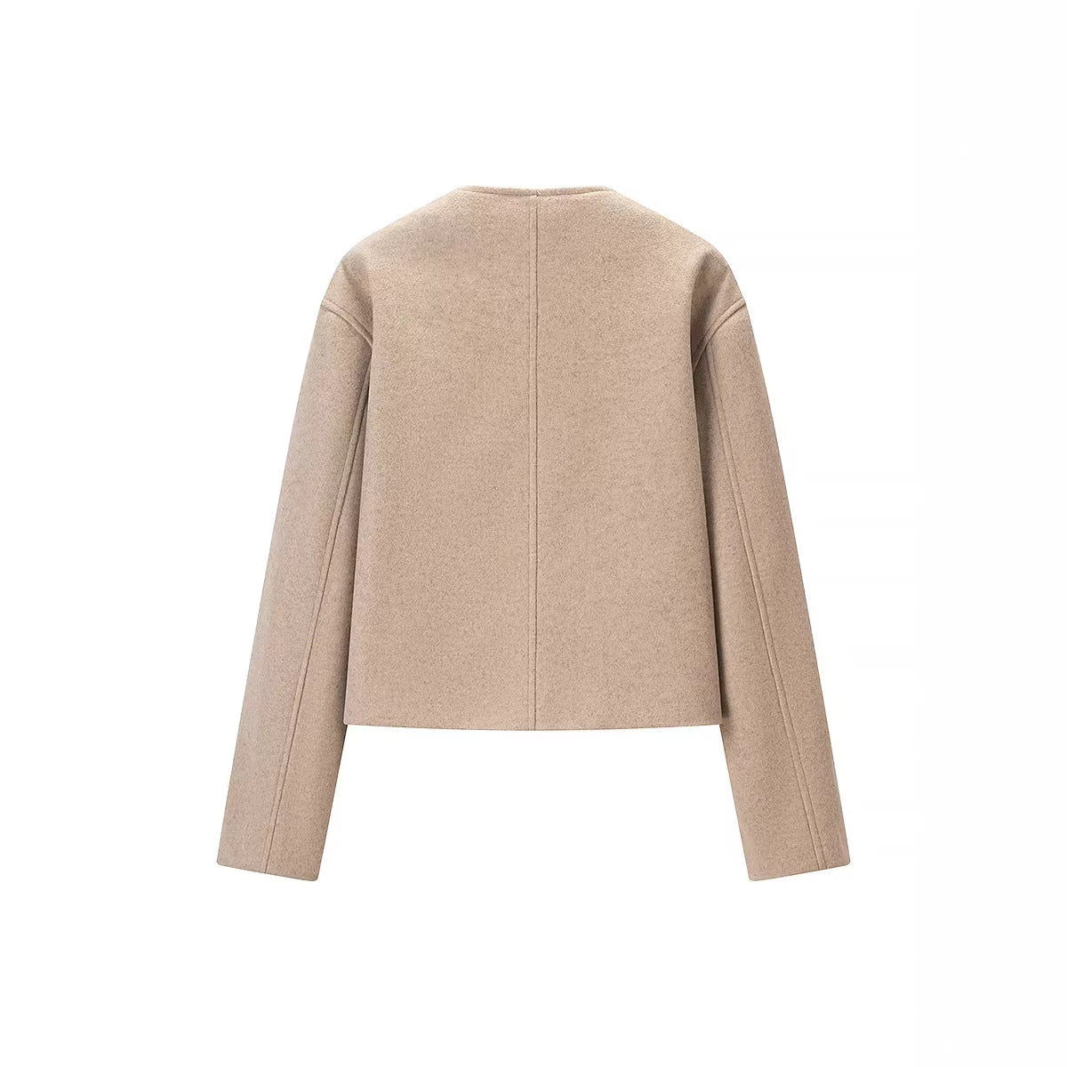 Damen Kurzjacke Asymmetrisch Knöpfe Eveloria