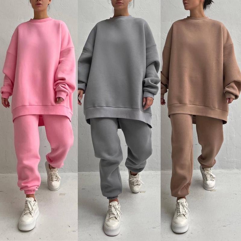 Damen Fleece-Loungewear-Set Weite Passform Eveloria - Eveloria