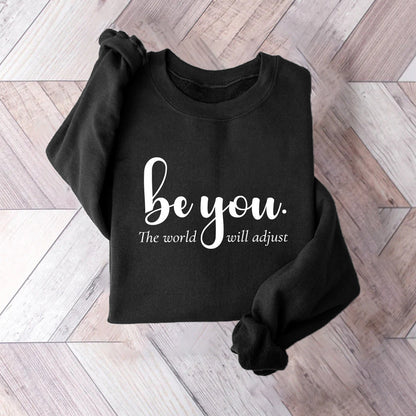 Damen Sweatshirt Inspirierendes Motiv Baumwolle Grau