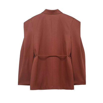 Damen Blazerjacke Tailliert Breite Ärmel Eveloria