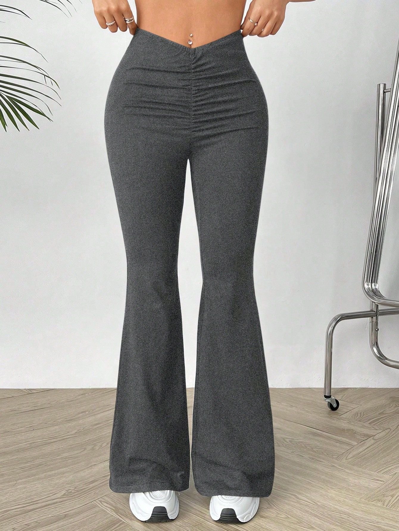Damen Hochtaillierte Bootcut-Hose Eveloria