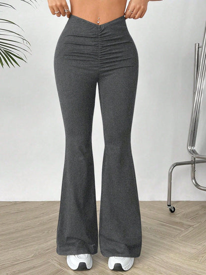 Damen Hochtaillierte Bootcut-Hose Eveloria