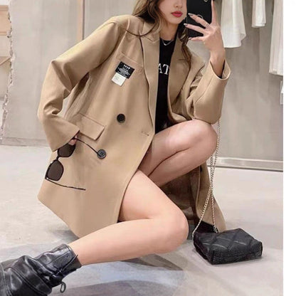Damen Oversized Blazer Strukturiert Eveloria