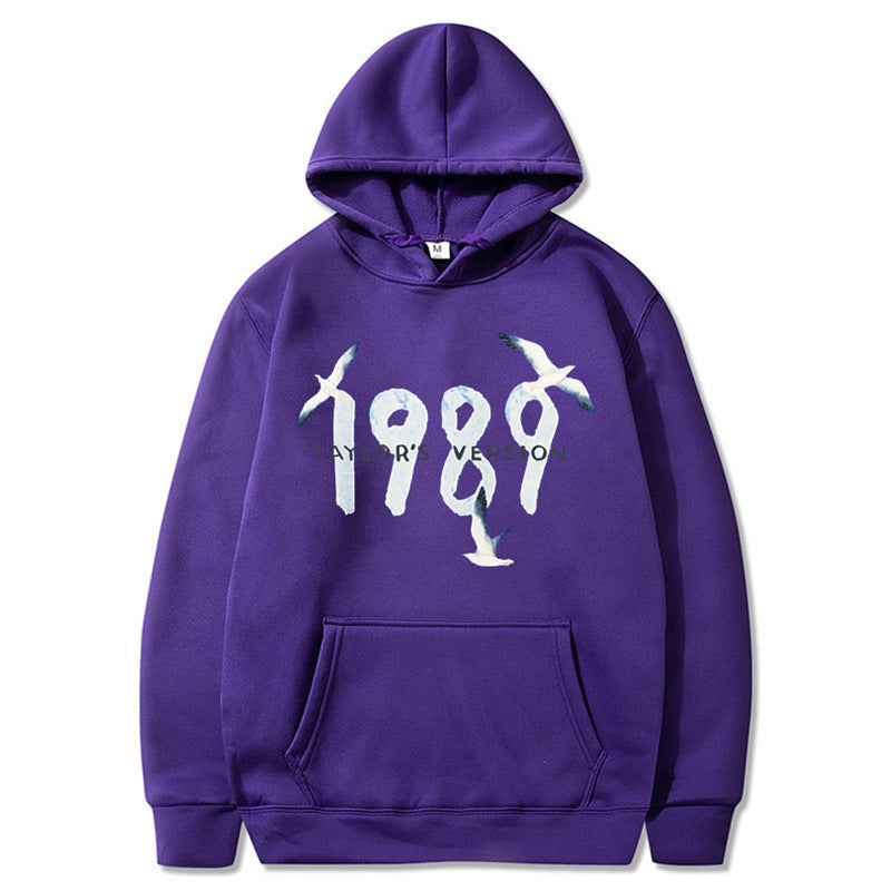 Damen Kapuzenpullover Baumwolle Vogelmotiv Eveloria