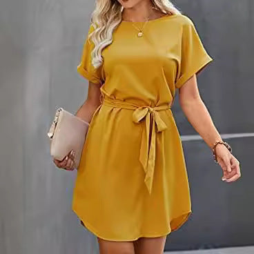 Damen Abendkleid Taillengürtel Eveloria - Eveloria