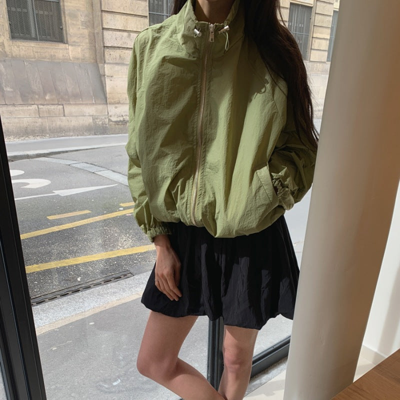 Damen Windjacke Leicht Voluminöse Ärmel Eveloria