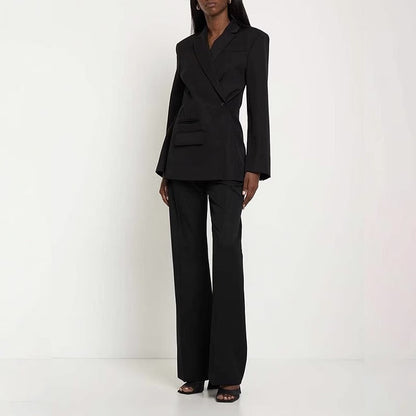 Damen Blazer Asymmetrisch Moderner Schnitt Eveloria