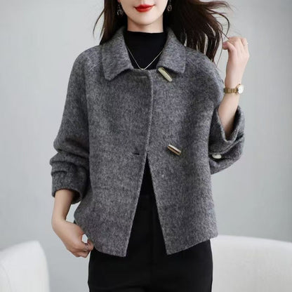 Damen Strickjacke Kuschelig Mit Knöpfen Grau Eveloria