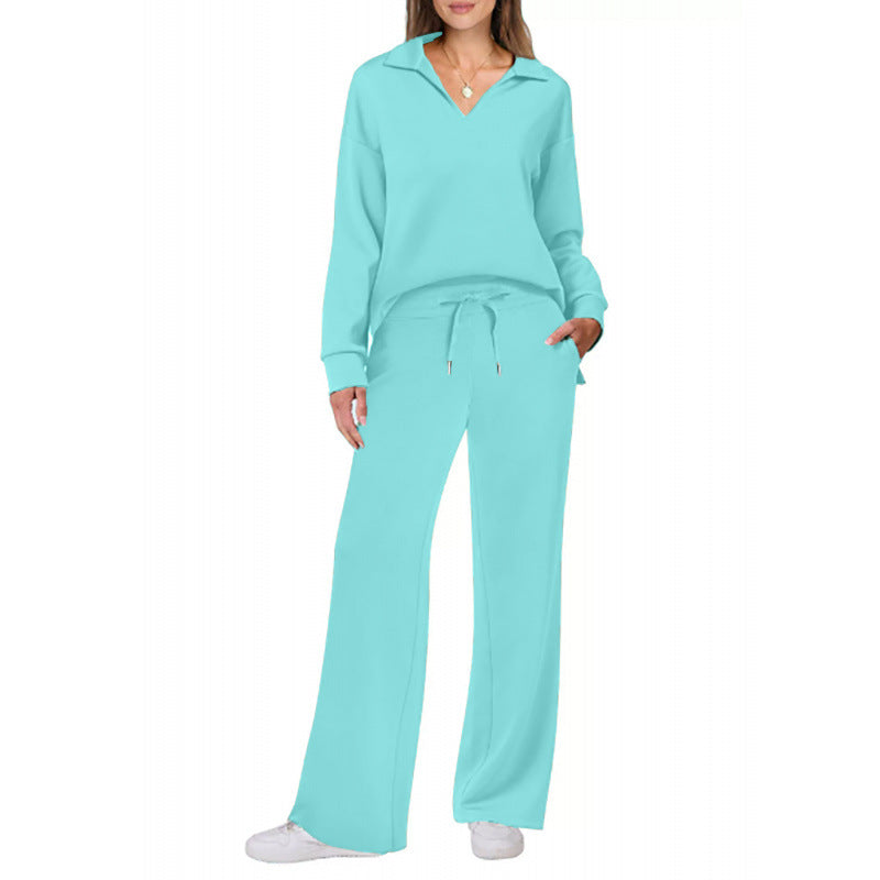 Damen Sweatshirt Hose Set Eveloria Baumwolle Bequem