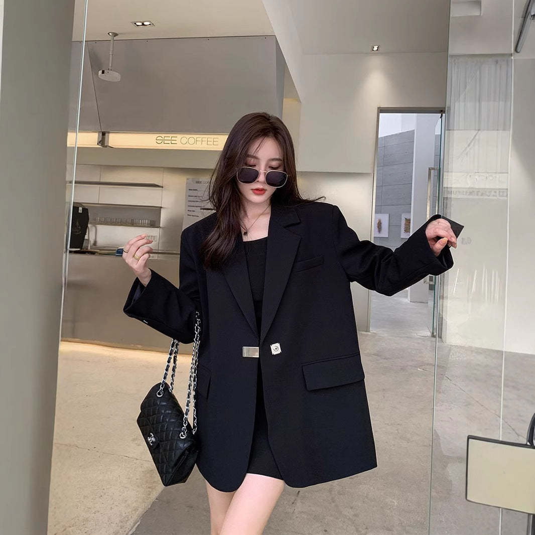 Damen Oversize Blazer Elegant Schnitt Dekorativ Eveloria