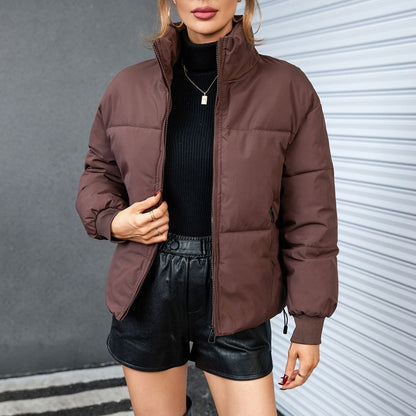 Damen Winterjacke Gesteppt Sportlich Hochkragen Eveloria