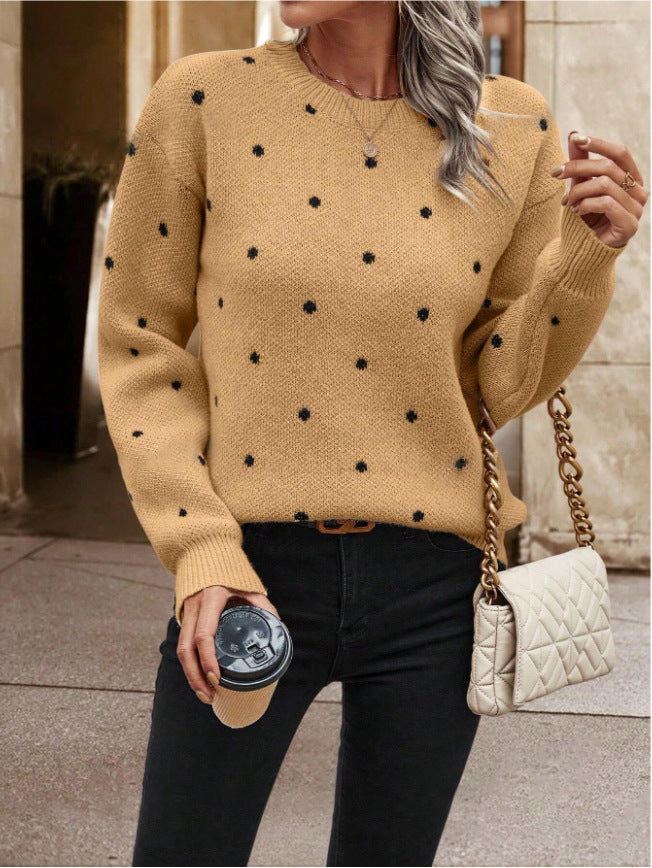 Damen Pullover Verspielt Muster Komfortschnitt Eveloria