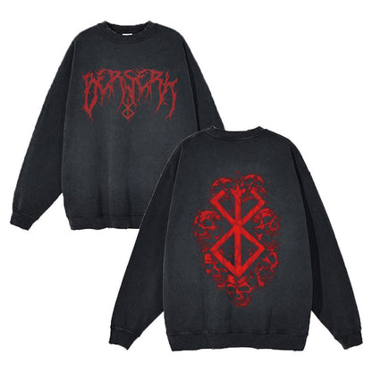 Damen Sweatshirt Gothik Motiv Schwarz Eveloria - Eveloria