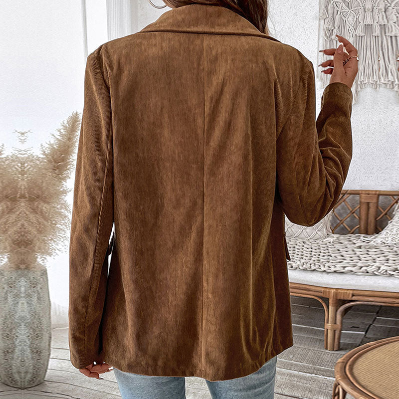Damen Cord-Blazerjacke Strukturiert Eveloria
