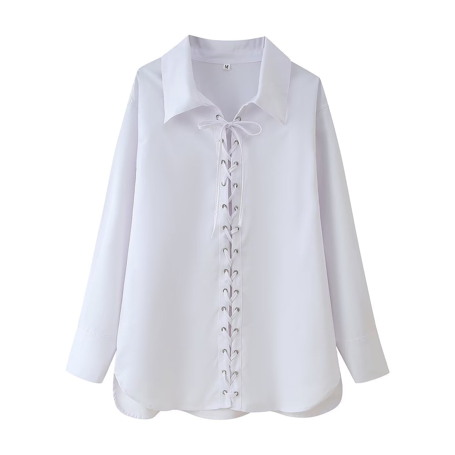 Damen Bluse mit Schnürdetails Dekorativ Eveloria - Eveloria