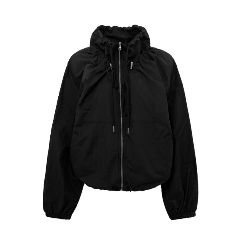 Damen Übergangsjacke Leicht Verstellbarer Kordelzug Beige