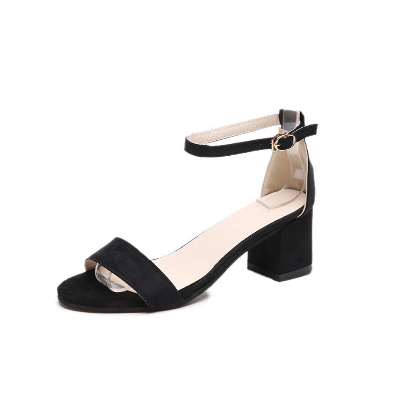 Damen Sandalen Verstellbarer Riemen Komfort Blockabsatz