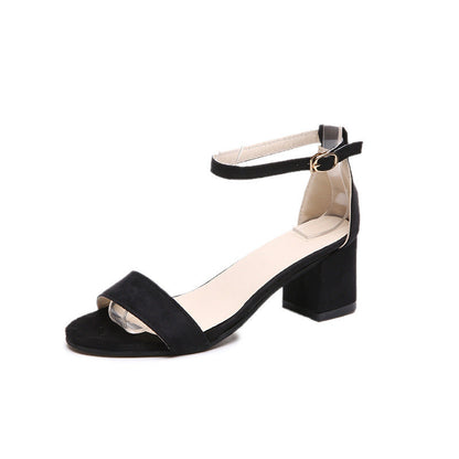 Damen Sandalen Verstellbarer Riemen Komfort Blockabsatz