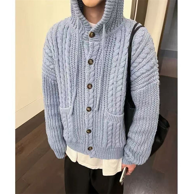 Damen Kuschelstrickjacke Kapuze Große Taschen Eveloria