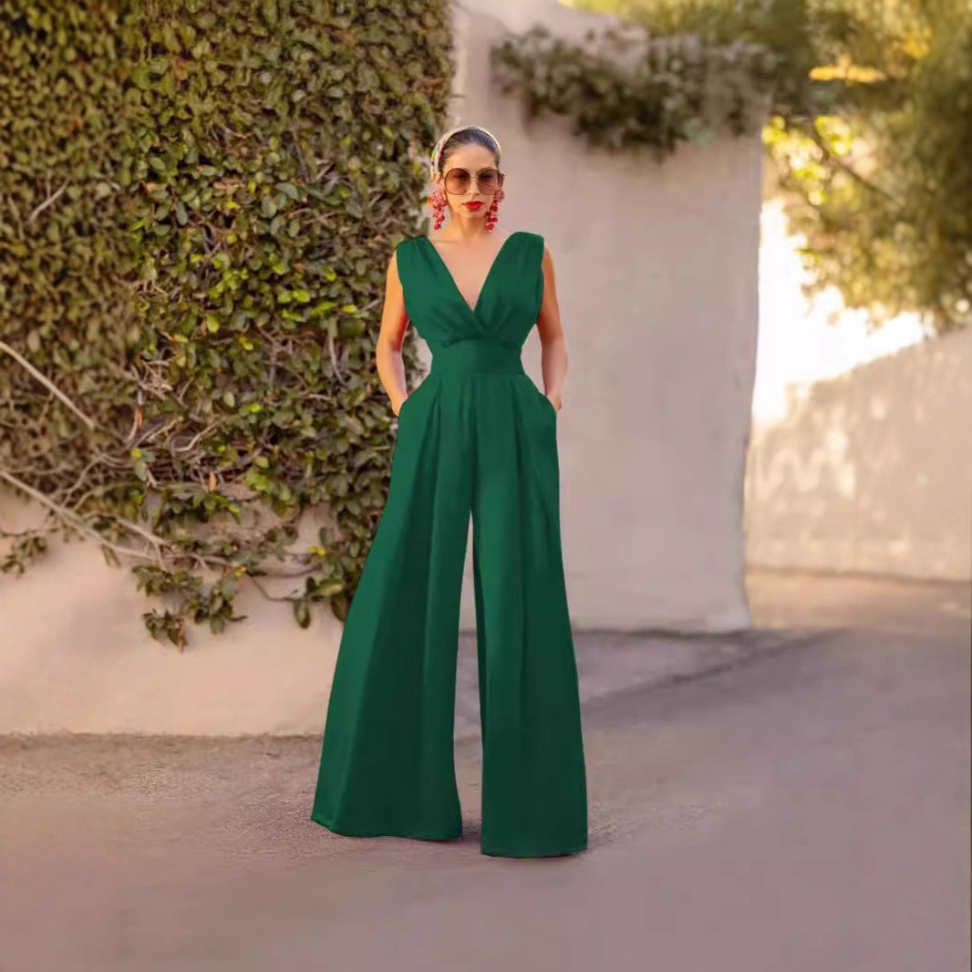 Damen Jumpsuit Eleganter Schnitt Eveloria