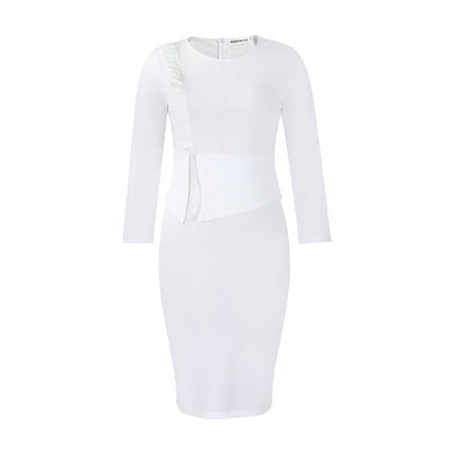 Damen Kleid mit Rüschendetails und Tailleneinsatz Eveloria