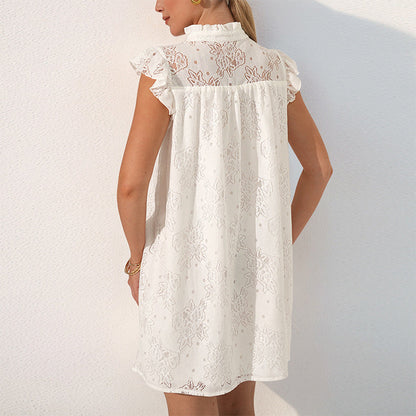 Damen Sommerkleid Spitzenakzente Eveloria