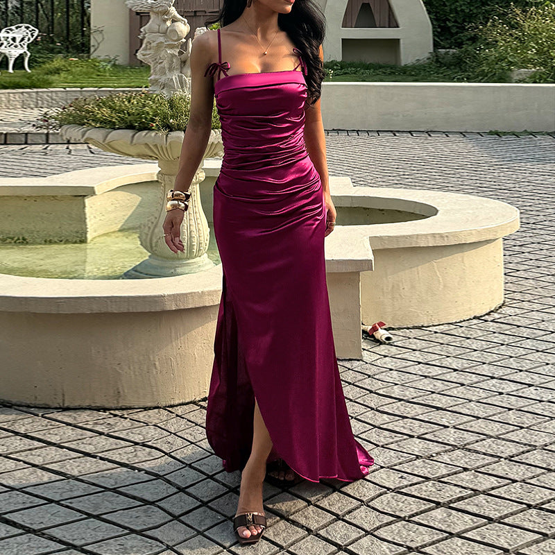 Damen Maxikleid Raffiniertes Design mit Raffungselementen Eveloria - Eveloria