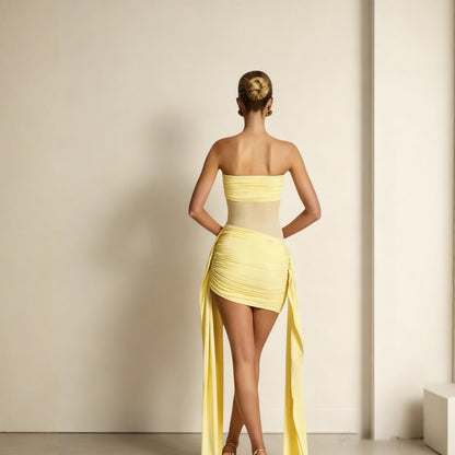 Damen Badeanzug Schulterfrei Elegantes Design Eveloria