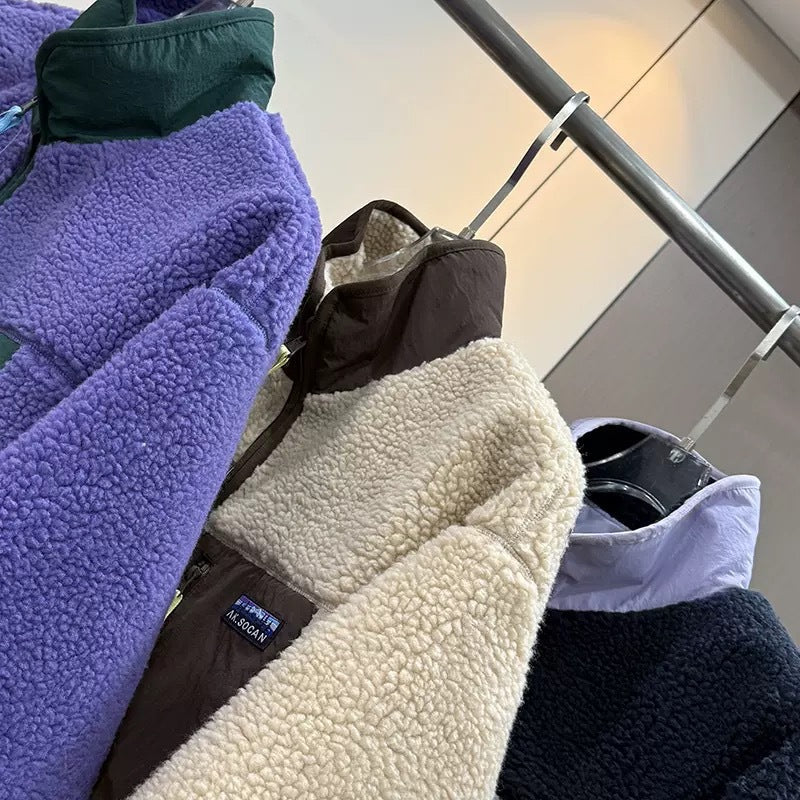 Damen Fleecejacke Kuschelig Reißverschluss-Taschen Eveloria