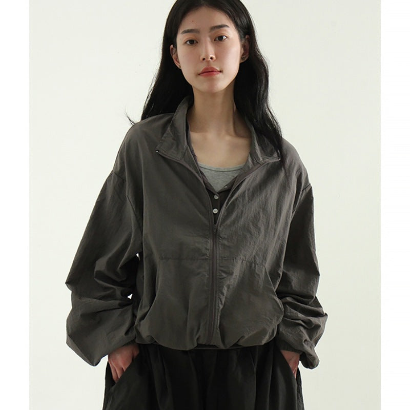 Damen Sportwindjacke mit Reißverschluss und hohem Kragen Eveloria