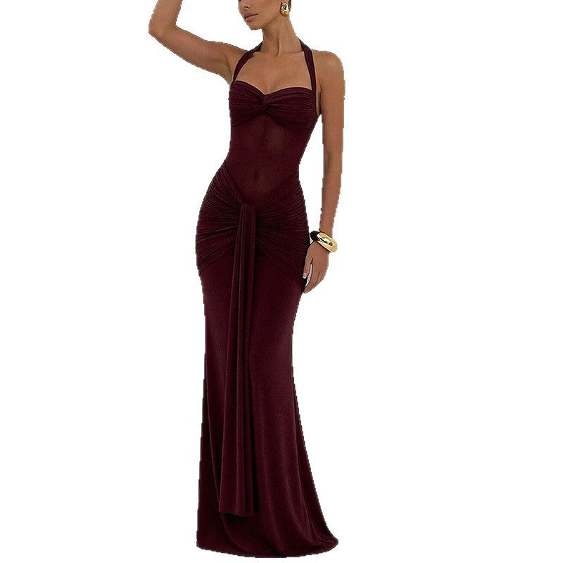 Damen Abendkleid Taillierter Schnitt Raffinierte Falten Eveloria