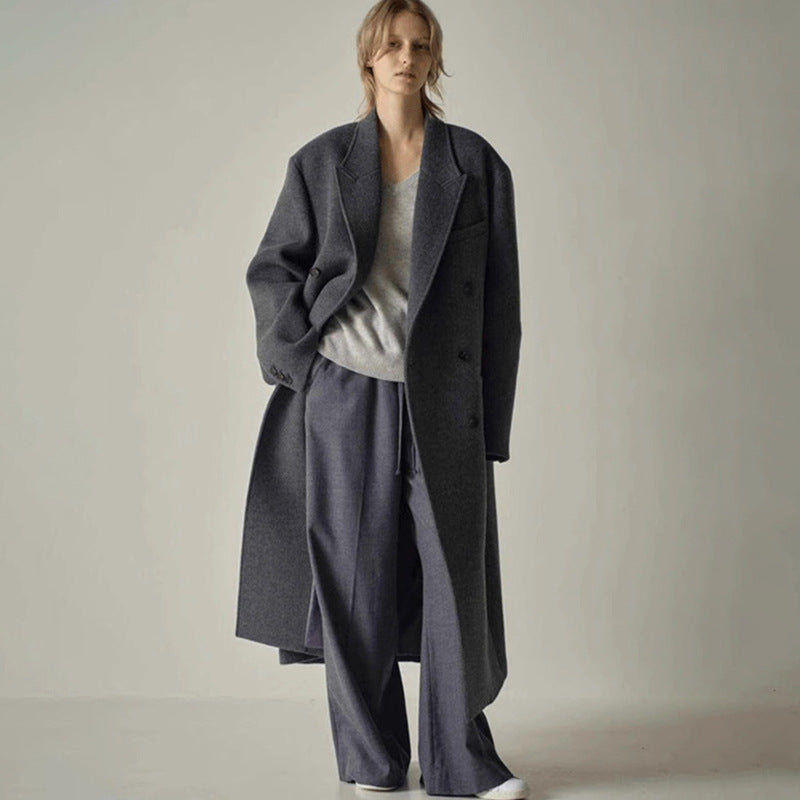 Damen Wollmantel Übergroß Elegantes Design