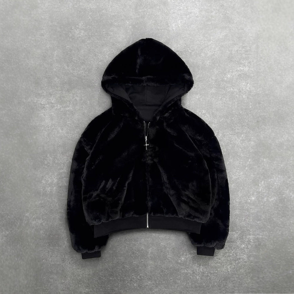 Eveloria Damen Kapuzenpullover Weiches Innenfutter Reißverschluss